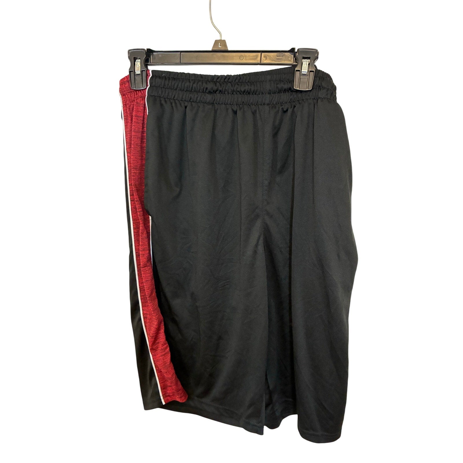 Vintage NBA Men’s Black Red Basketball Shorts Retro Sportswear Y2K Streetwear X: