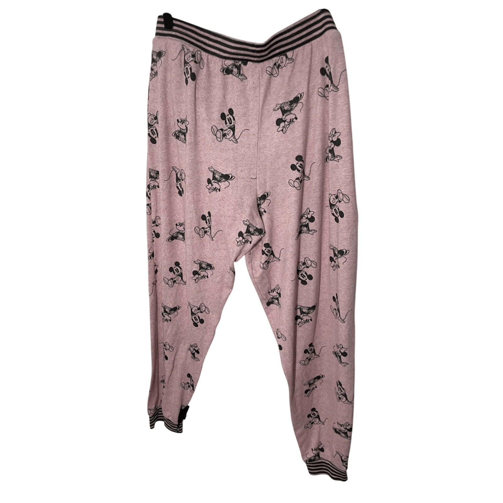 Disney Pink Minnie Mouse Women's Cozy Lounge Casual Comfy L Pajama Set