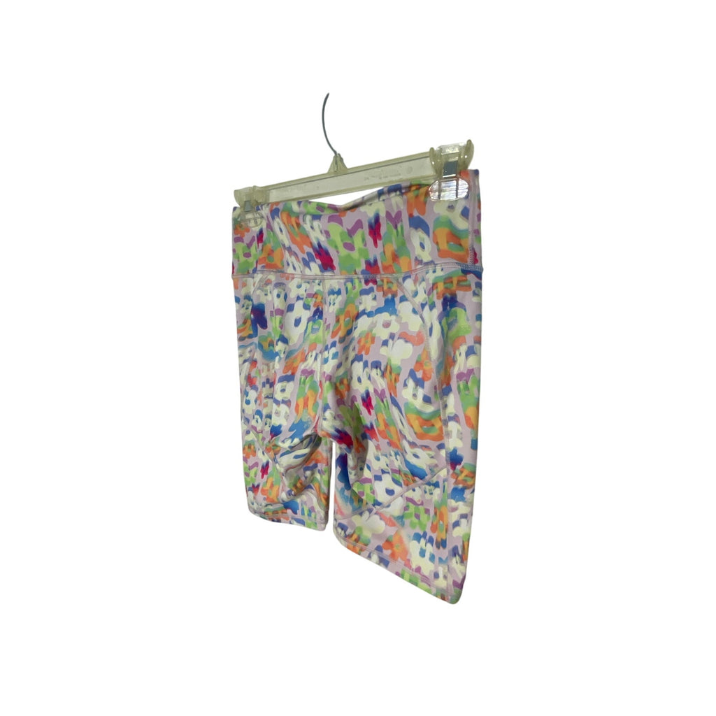 Fabletics Women's M PowerHold High-Waist 9'' Short New Wave Floral Gym Printed