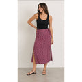 Marine Layer Ryan Midi Slip Skirt Purple Pink Boho Paisley Side Slit 6 Cottage