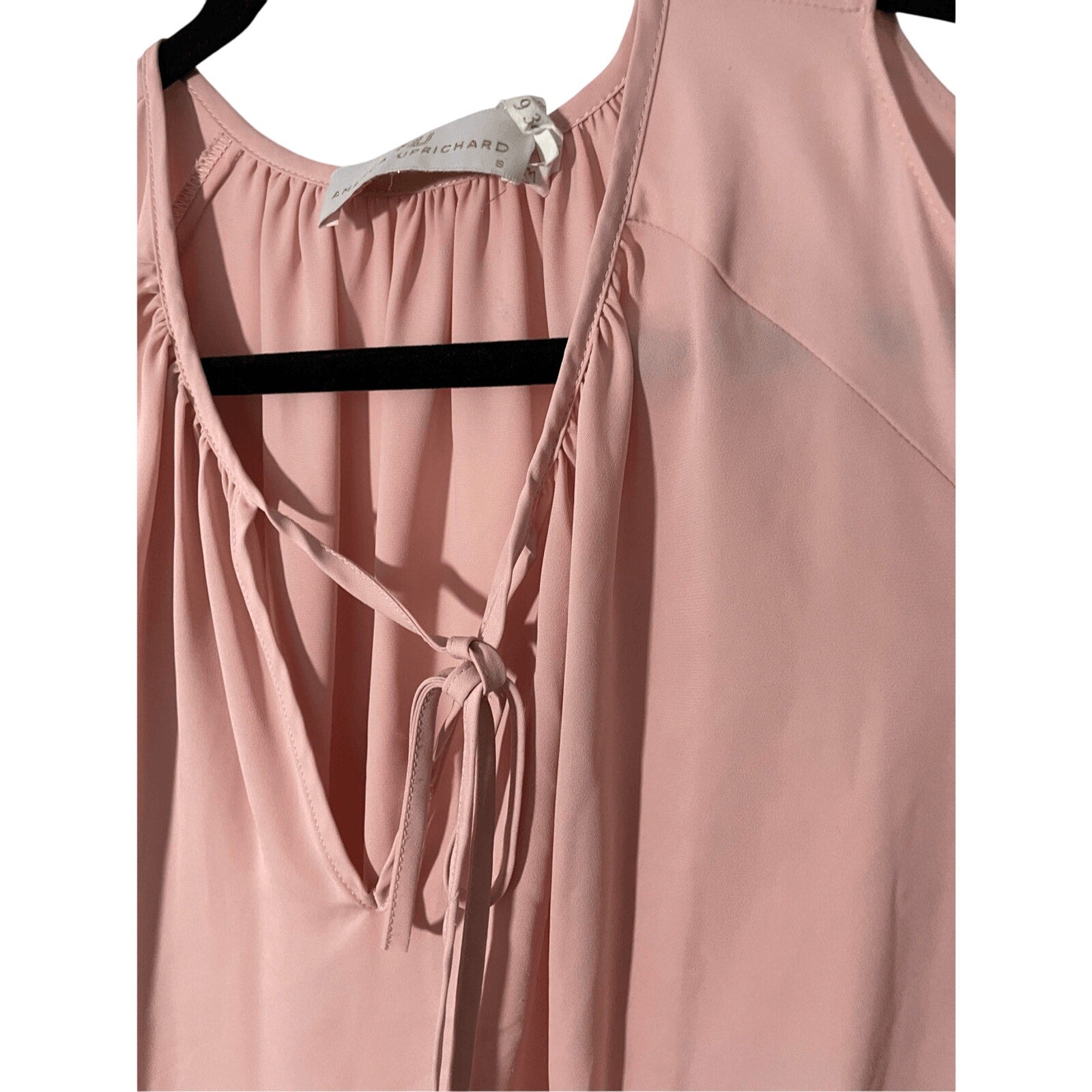 Amanda Uprichard Small Women's Petal Pink Cold Shoulder Peephole Blouse Soft