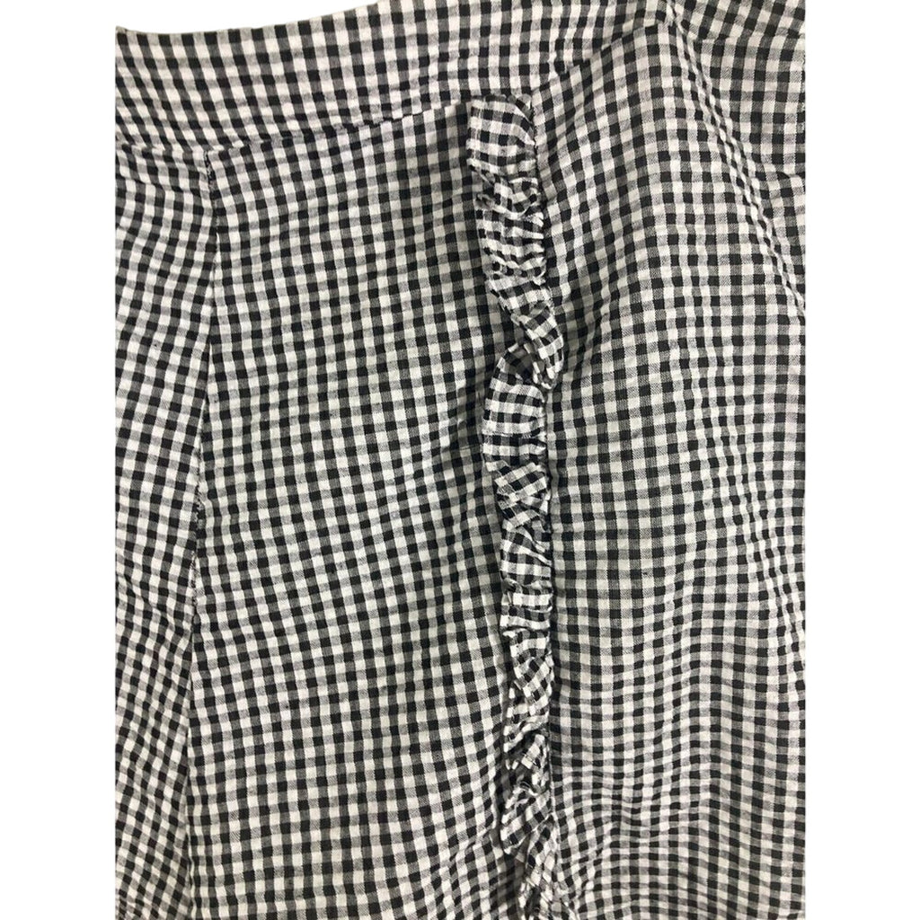NWT Hyfve Checkered Gingham Printed NASCAR Retro Pin Up Costume Ruffle Shorts