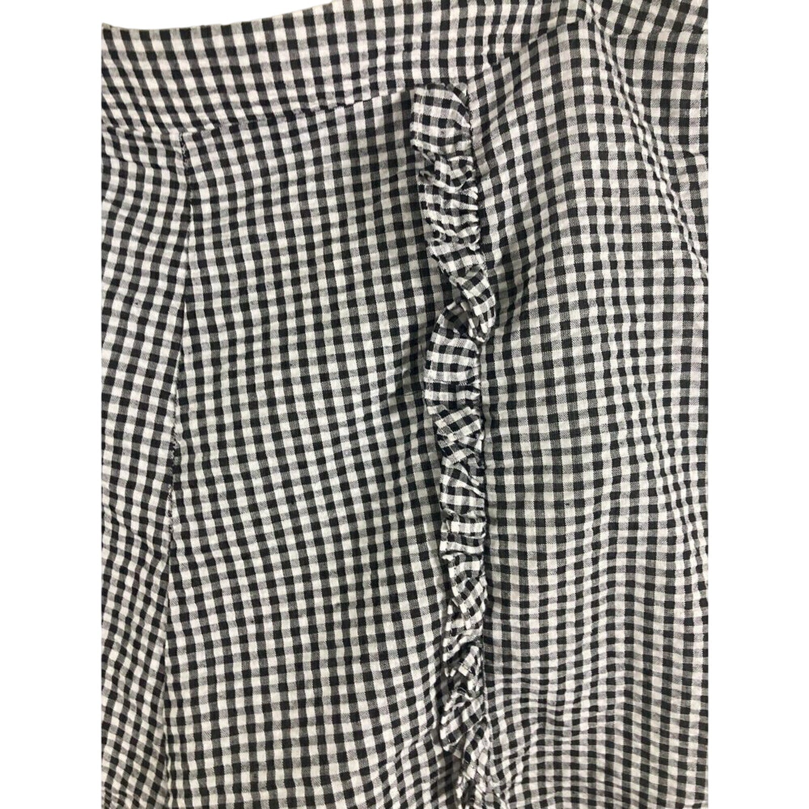 NWT Hyfve Checkered Gingham Printed NASCAR Retro Pin Up Costume Ruffle Shorts