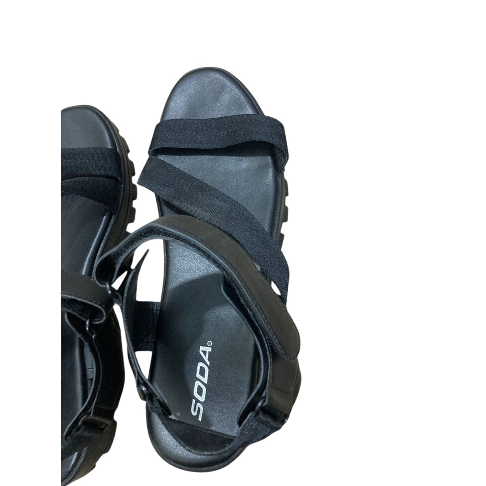 Sodas 10 Comfy Casual Preppy Ankle Strap Velcro Platform Hippie Retro Sandals