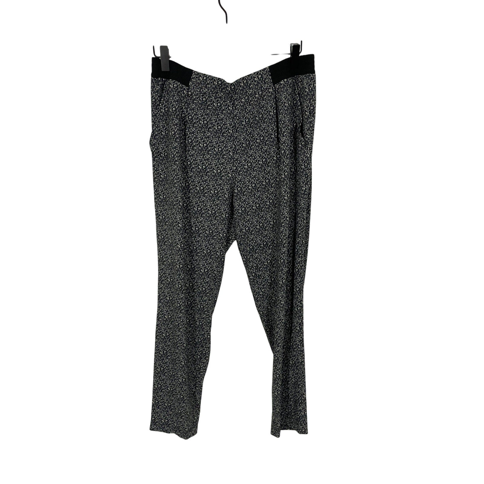 Gorgeous Black Slouch Jersey Tapered Trousers S Lou & Grey Novelty Print Lounge