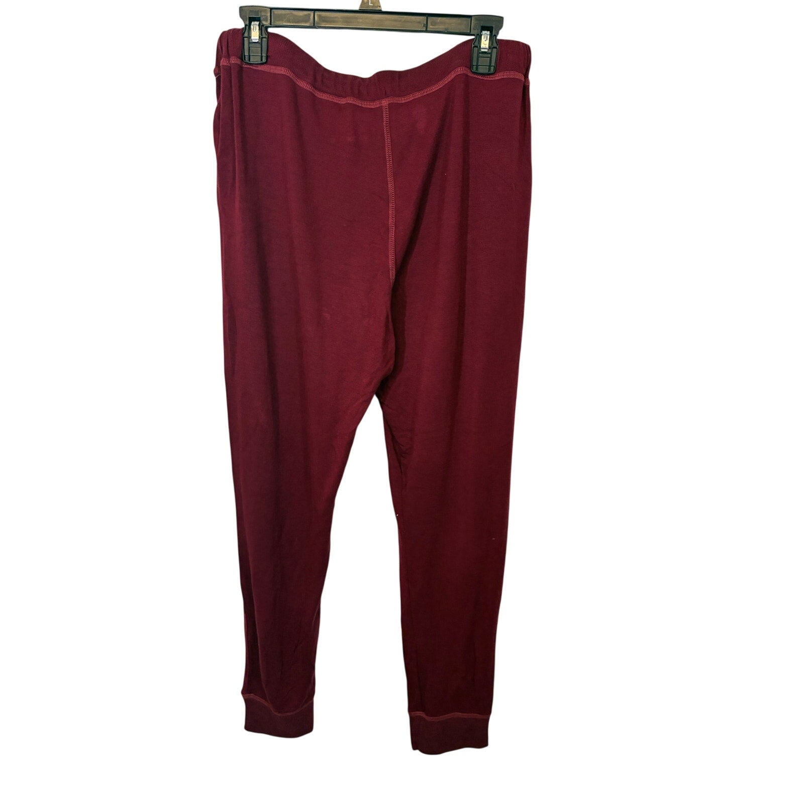 Good hYOUman x FabFitFun MiMi Sweatpants Burgundy L Everyday Basic Lounge Jogger