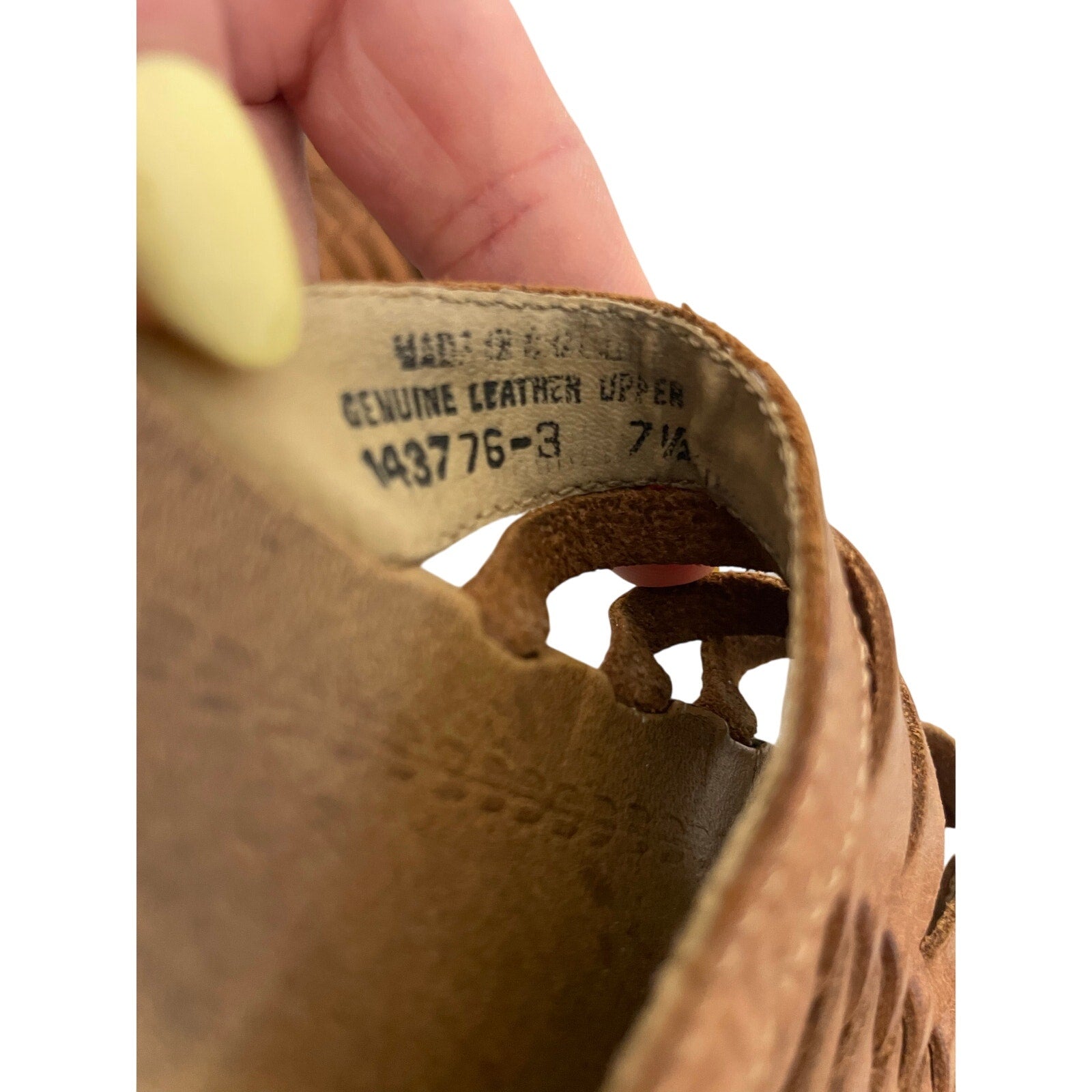 Santorini Leather Strappy Tan Neutral Preppy Minimalist 7.5 Sandals Slides EUC