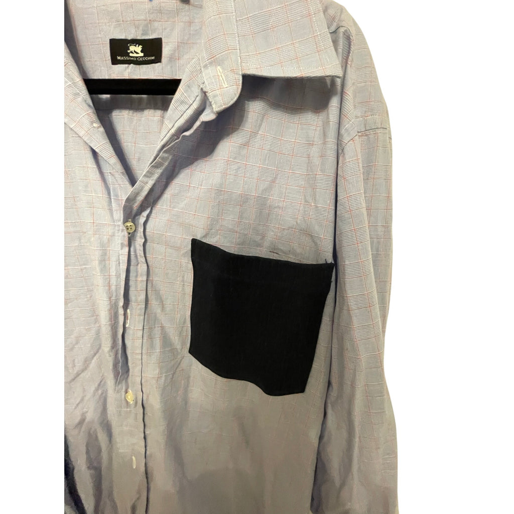 Massimo Cecchini Pinstripe Old Money Quiet Luxury Country Club Dress 18 Button