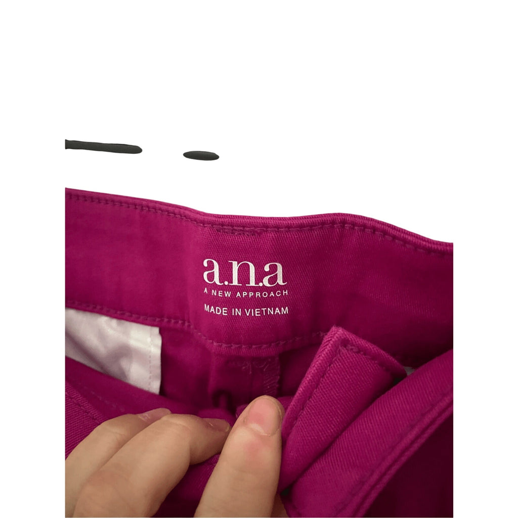 NWT A.N.A Twill Short Chino Fuschia Bold Color Pop Casual Preppy SZ 14 Shorts