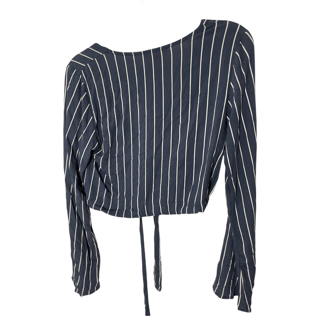 NWT Pacsun LA Hearts Long Sleeve Crop Top Small Sailor Nautical Stripe Kidcore