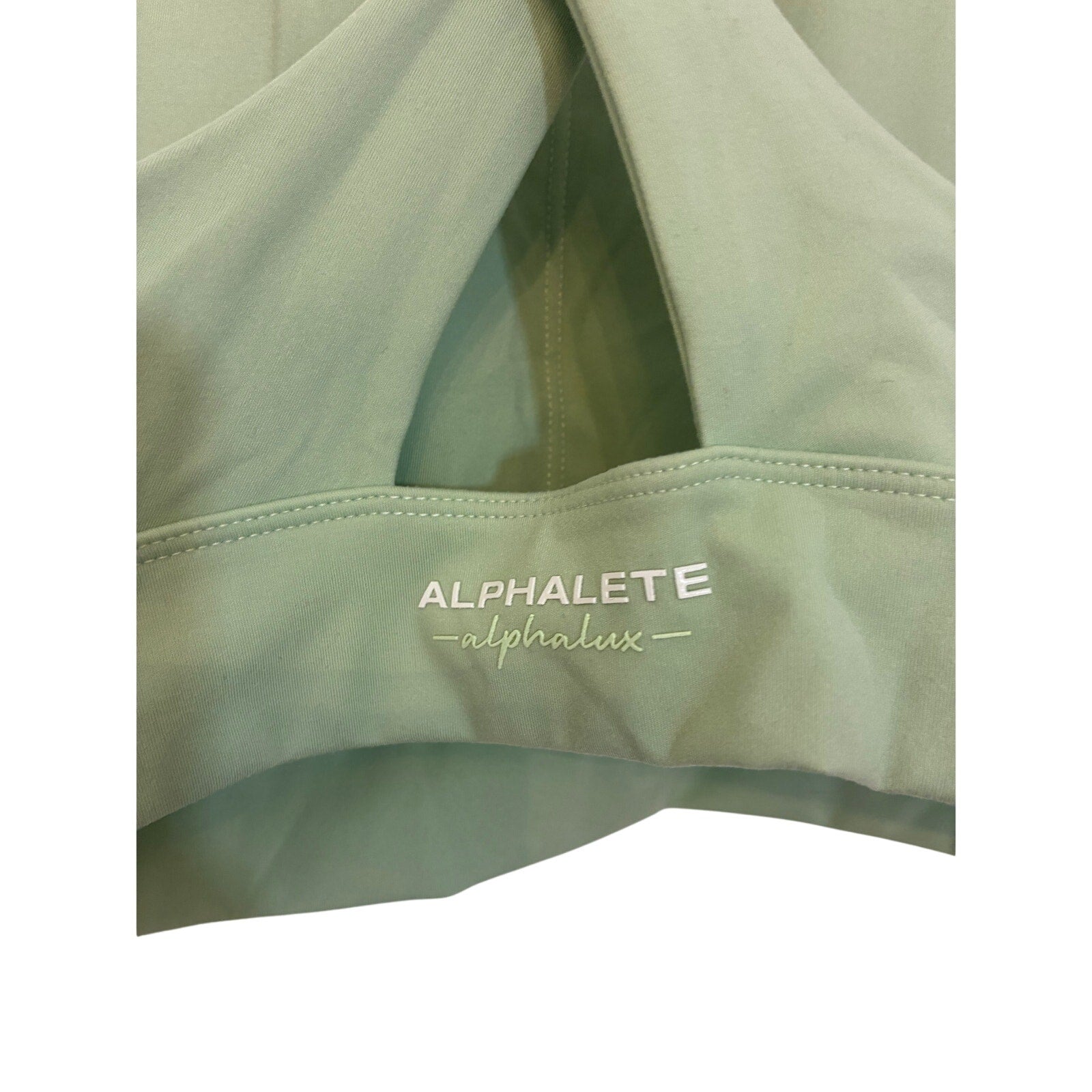 Alphalete Alphalux Alto Women's Green Sports Bra Size S Gym Activewear Pilates