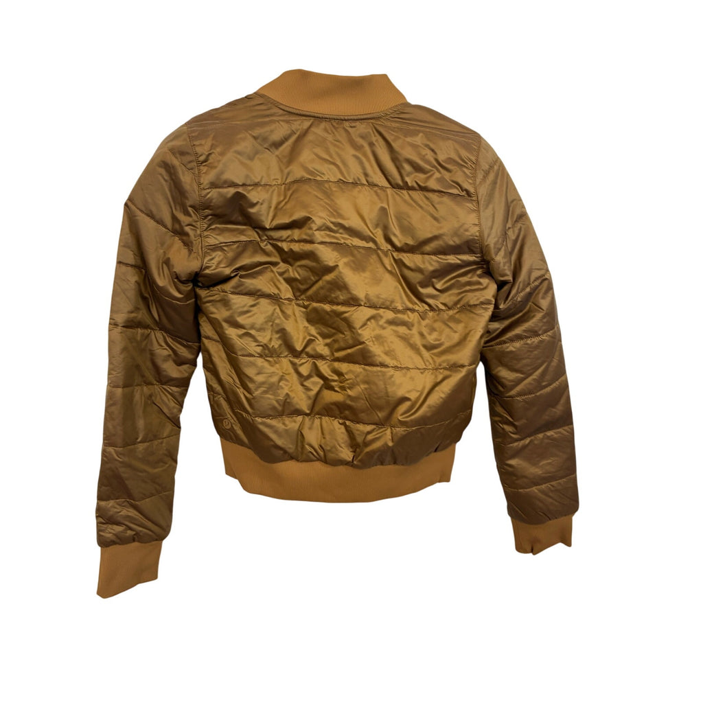 Lululemon Reversible Non-Stop Bomber Jacket Women’s Small Gold EUC Streetwear