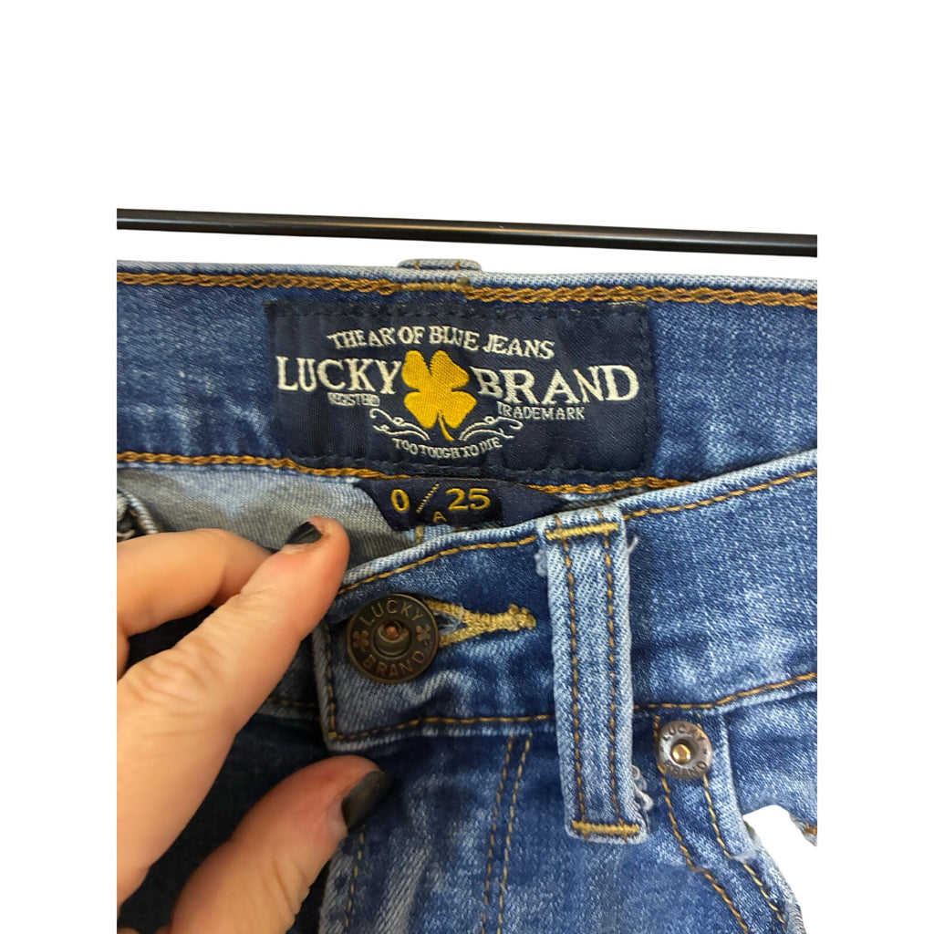 Lucky Brand Charlie Skinny Jeans Women’s Size 0/25 Mid Rise Stretch Denim