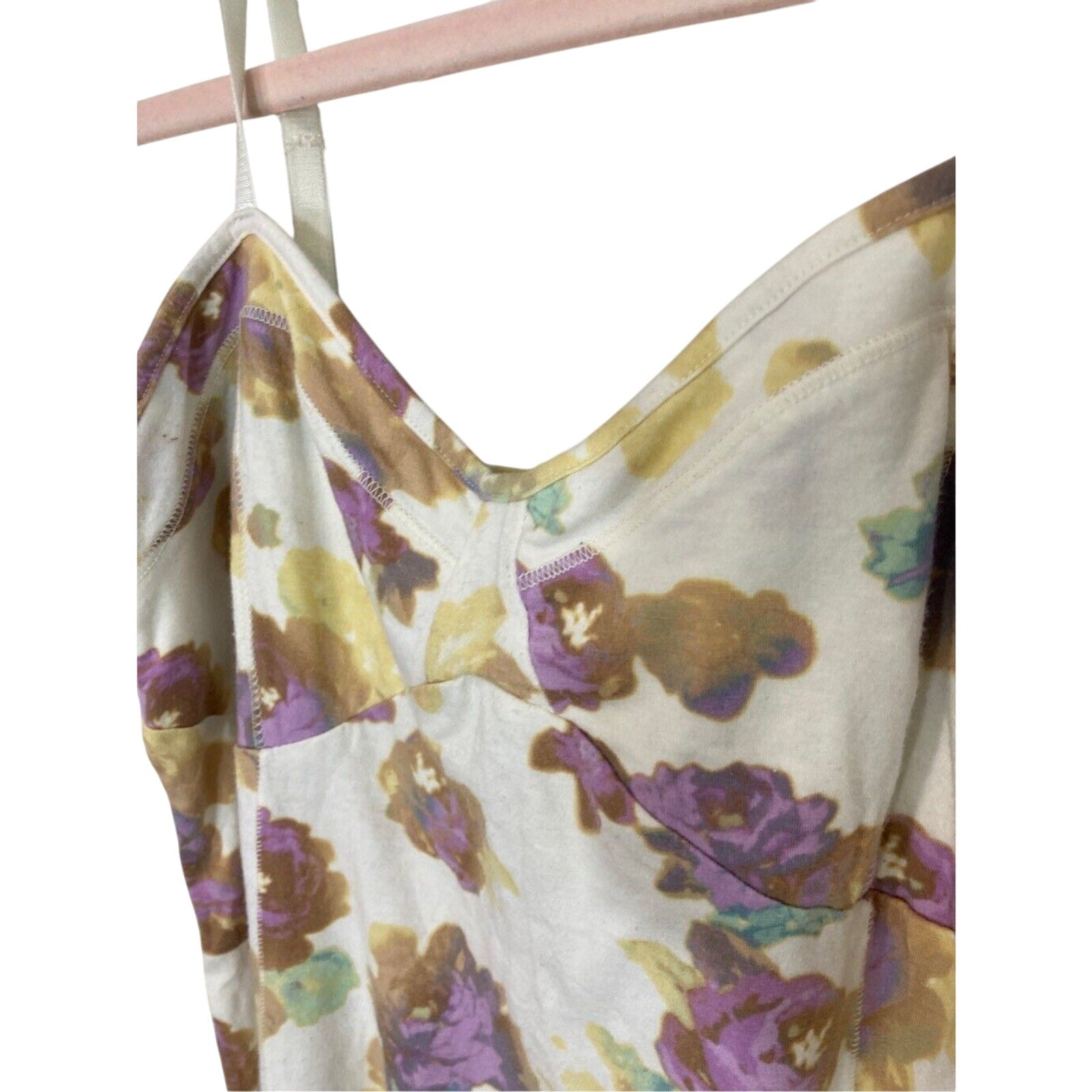 Decree Y2K Floral Tank Top Womens L Bloomcore Adjustable Straps 90s Bratz Style