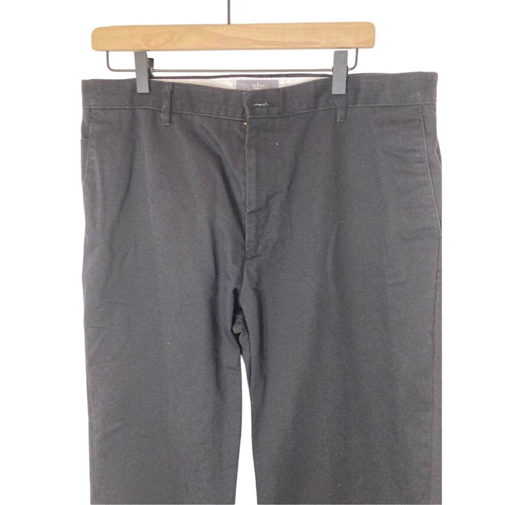 Docker's Men's Black Old Money 38x30L  Utility Khaki Classic Pants