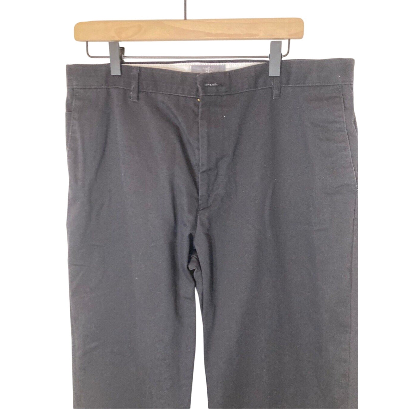 Docker's Men's Black Old Money 38x30L  Utility Khaki Classic Pants
