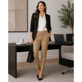 Planet by Lauren G Ponte Pull-On Ankle Pant Khaki 2 / US 10 Corpcore Office