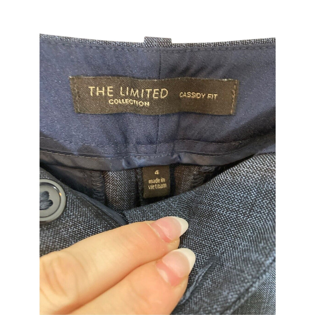 The Limited Blue Faux Denim Careerwear Job Attire Dress Slacks