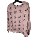 Disney Pink Minnie Mouse Women's Cozy Lounge Casual Comfy L Pajama Set