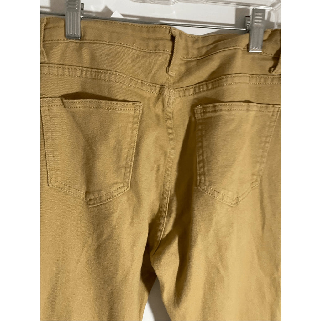 Women High Rise Geisha Jeans Flared Bootcut Tan Denim Caramel size S