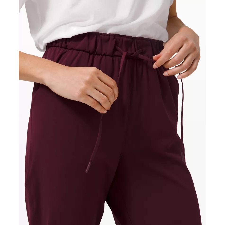 Lululemon Keep Moving 7/8 Pant Burgundy Luxtreme High Rise Travel Office Women 2