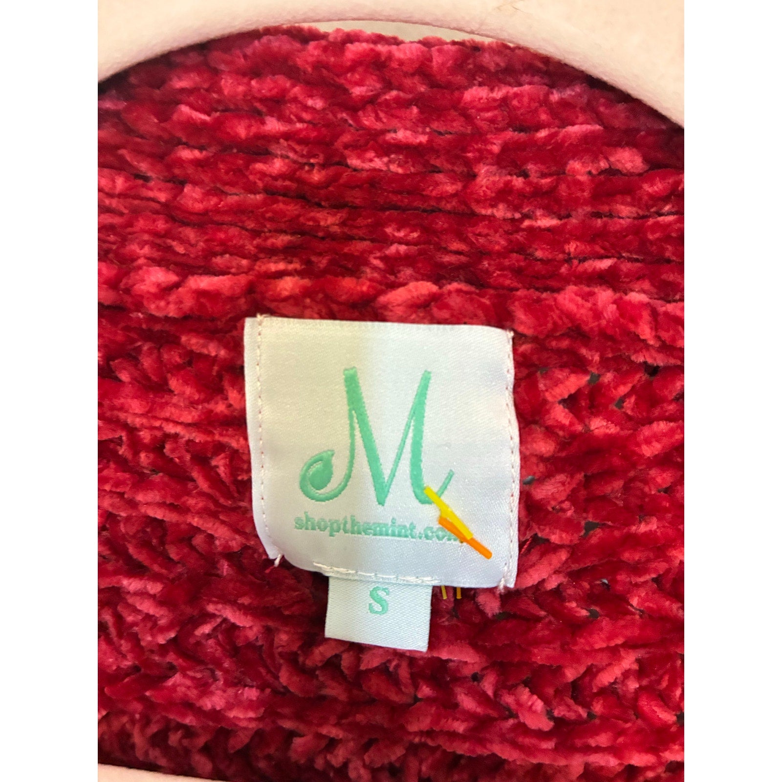 Shop The Mint Oversized Red Cardigan Sweater Folklore Cozy Lounge Boho Western S