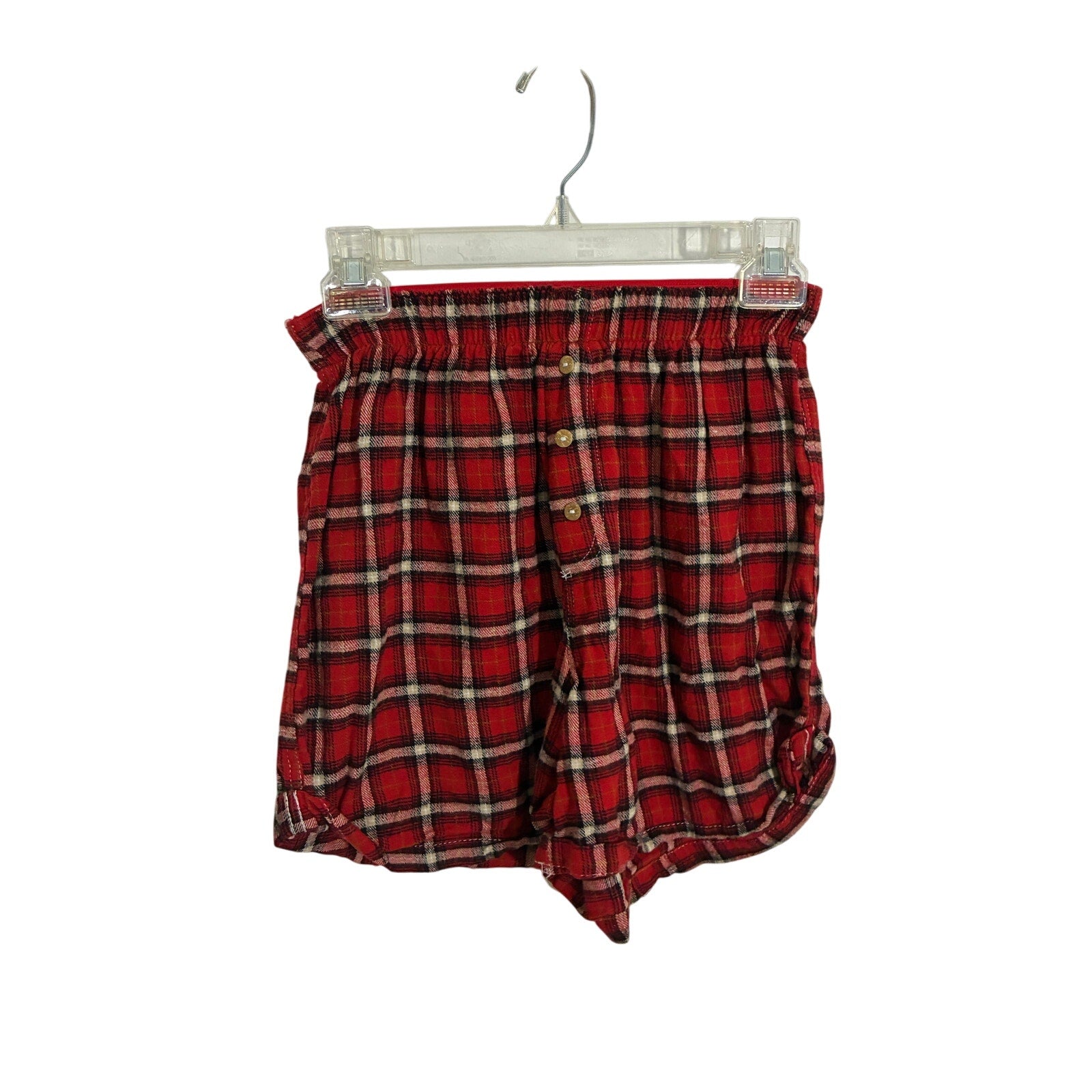 Sunday Morning Boxer Shorts Holiday Christmas Plaid XS Women's Free People