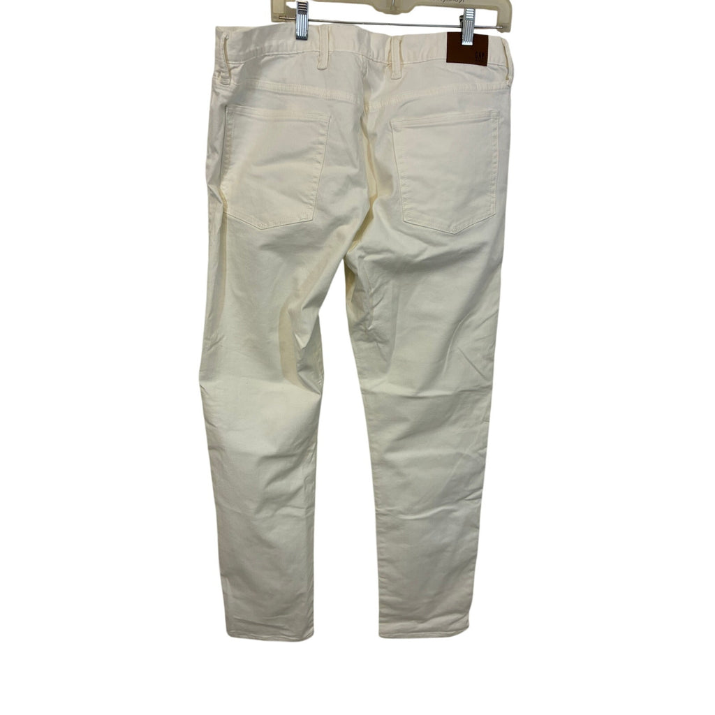 Gap Slim White Jeans 36x34 Men's Denim Pants Classic 5 Pocket Casual Streetwear
