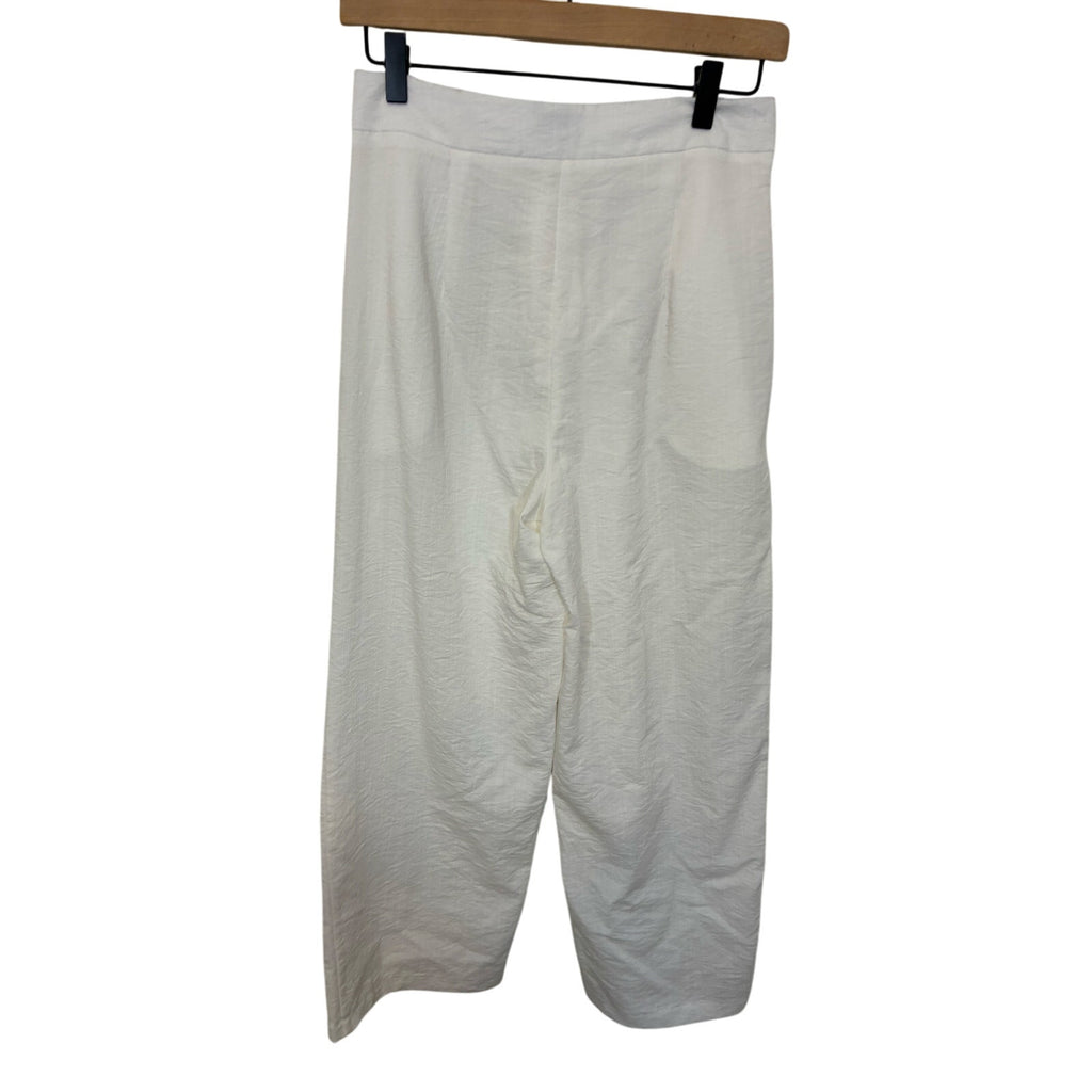 She by ND Women’s White M Yacht Preppy Trousers Minimalist Casual Closet Staple