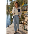L L Bean Gorpcore Utility Lounge Cotton Cool Blue Relaxed Fit Straight Leggings