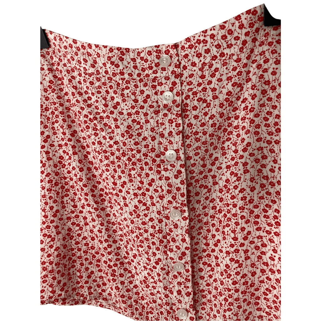 Anna Grace Y2K Printed Mon Cheri Floral Cherry Girl Mini Skirt Y2K Softcore