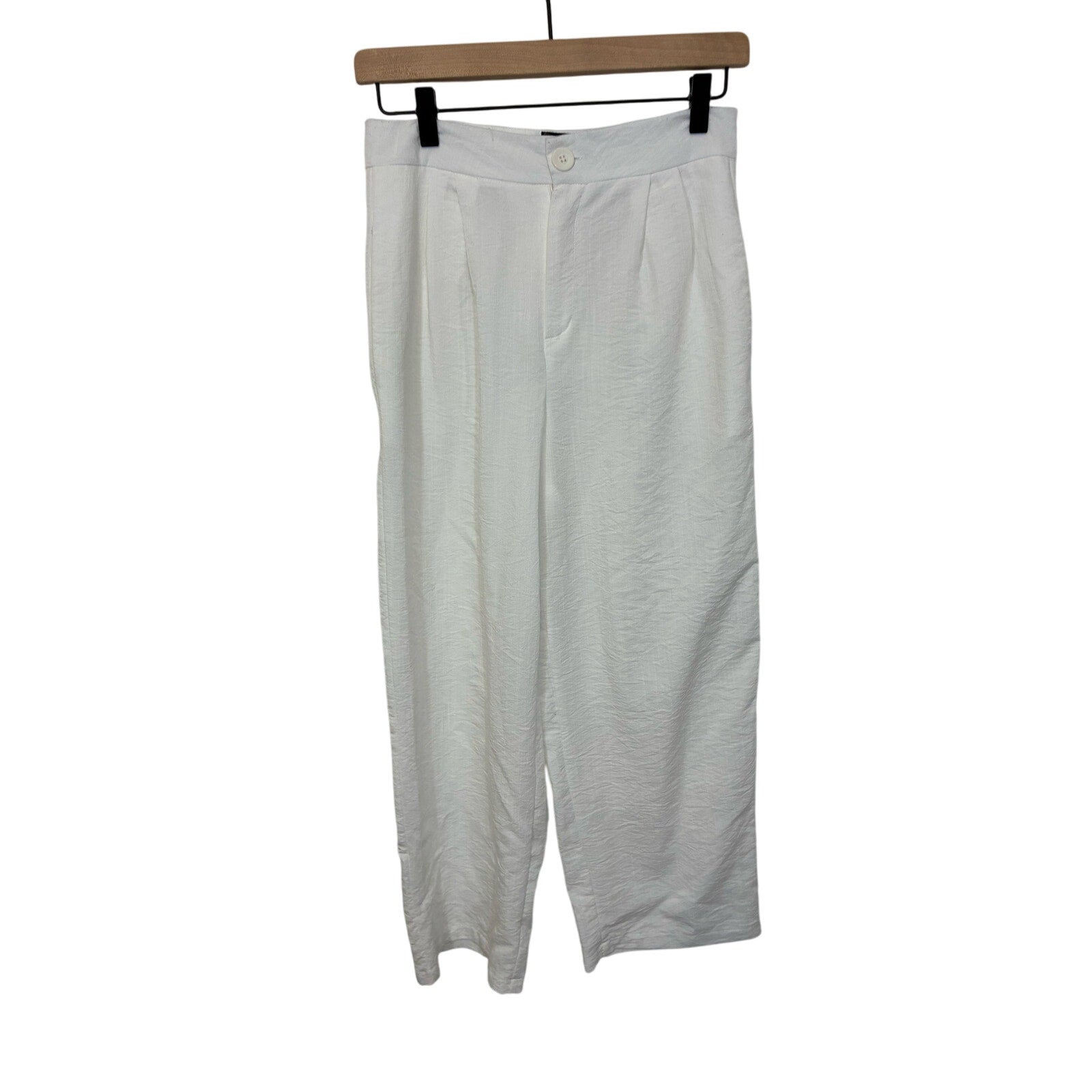 She by ND Women’s White M Yacht Preppy Trousers Minimalist Casual Closet Staple