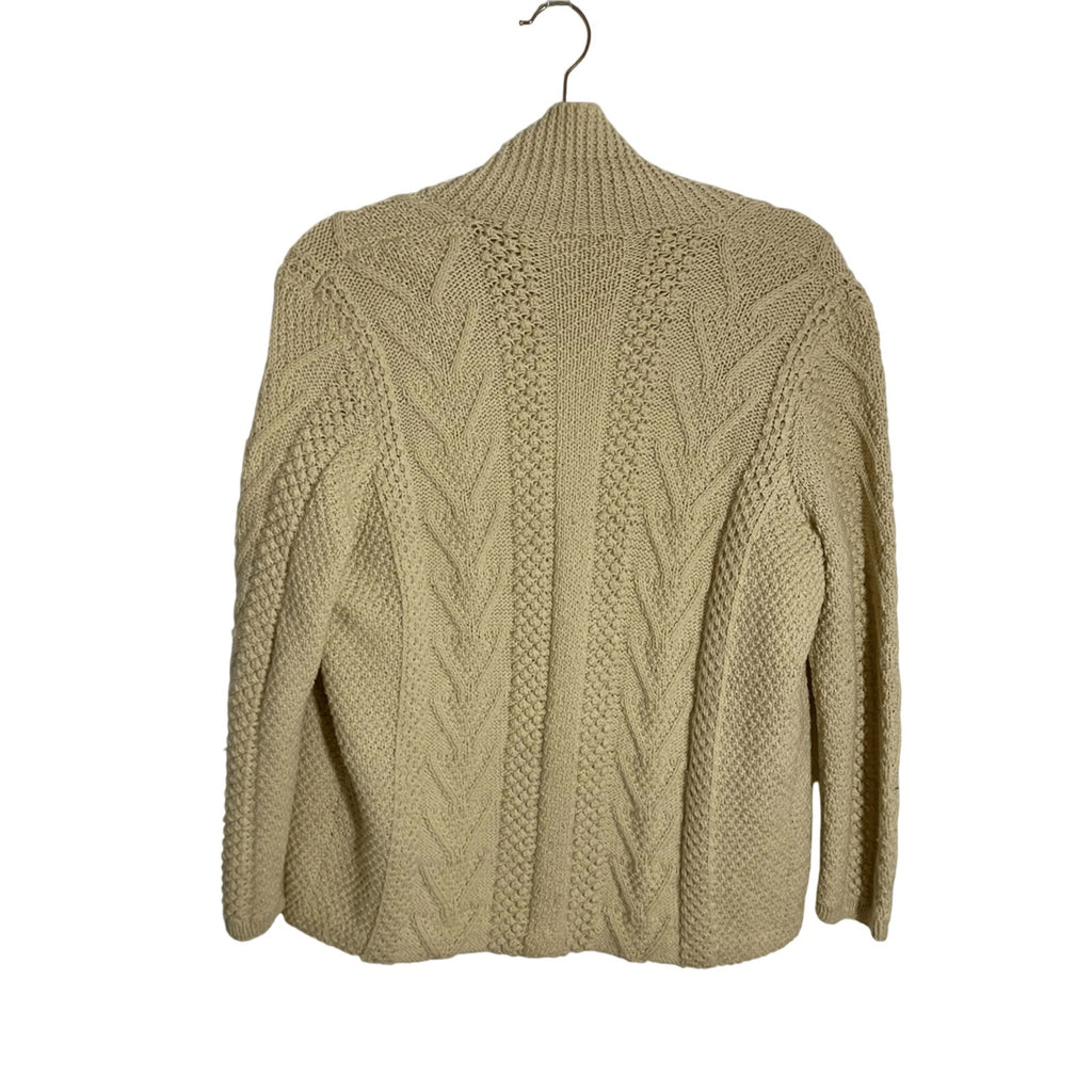 Vintage 1970s 100% Wool Cable Knit Irish Fishermen's Sweater Nomadic Grandma