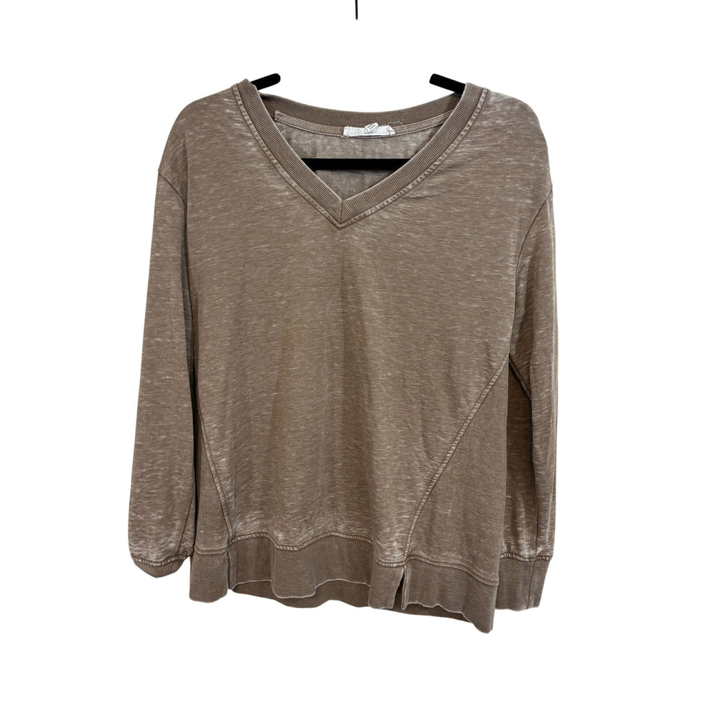 Jack & Delaney Anthropologie V-Neck Weekender Sweatshirt Women’s Relaxed Top S