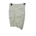 Iris White Ruched Bodycon Skirt Minimalist Chic Medium Preppy Minimalist Office