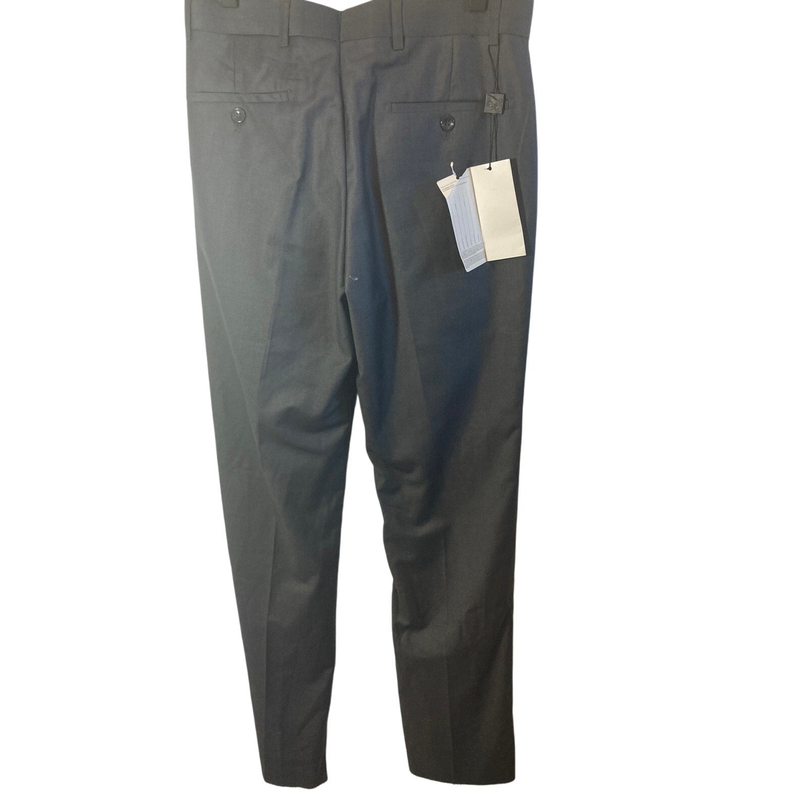 NWT Vintage Archive Dolce & Gabbana Gray Wool Blend Tailored Dress Slacks 29”