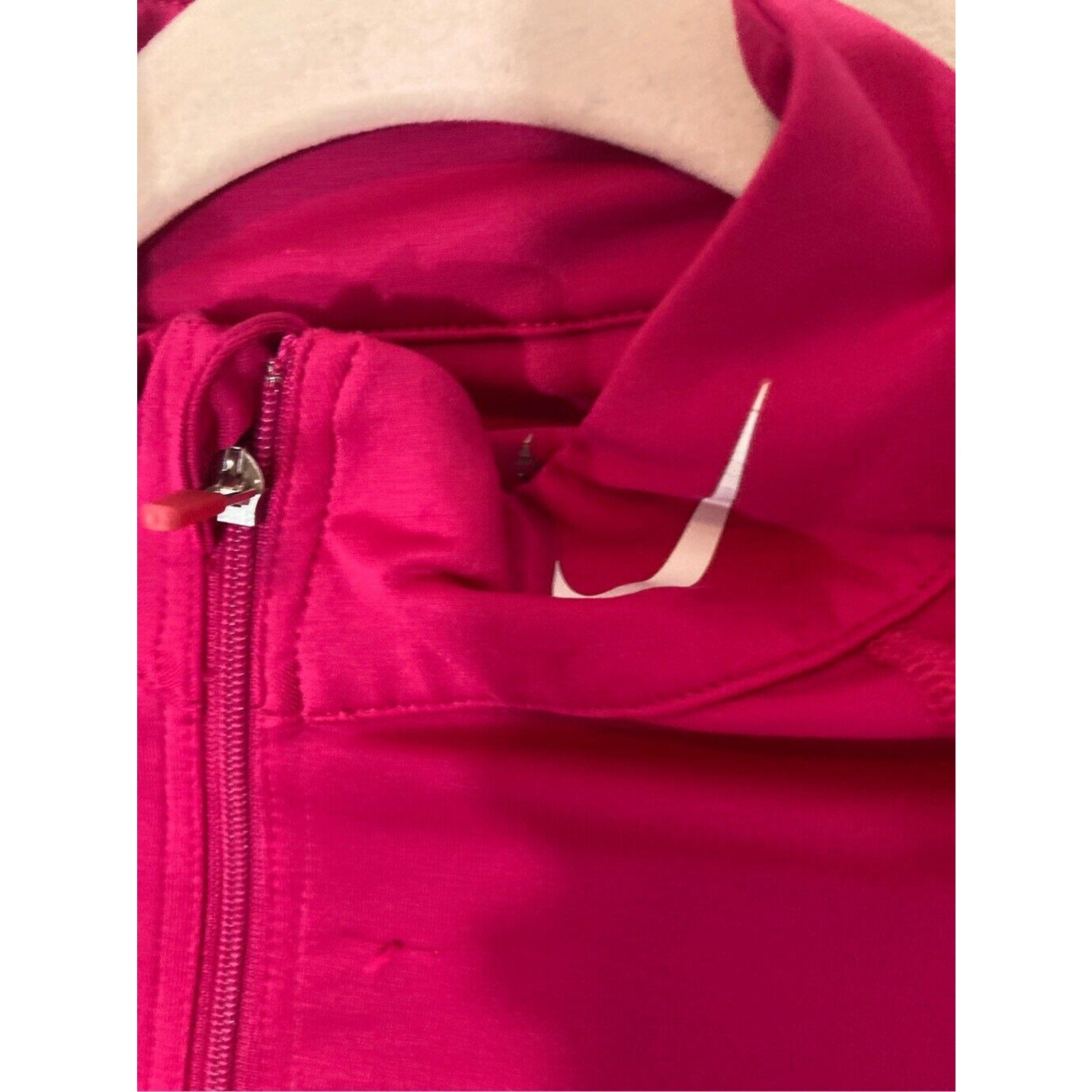 Nike Pro Women's Hot Pink Long Sleeve Quarter Zip