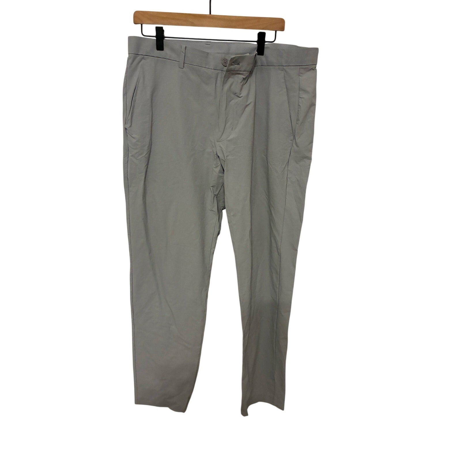 Gap Hybrid Slim Khaki Pants Gray Performance Golf Casual Travel Men’s 36x34