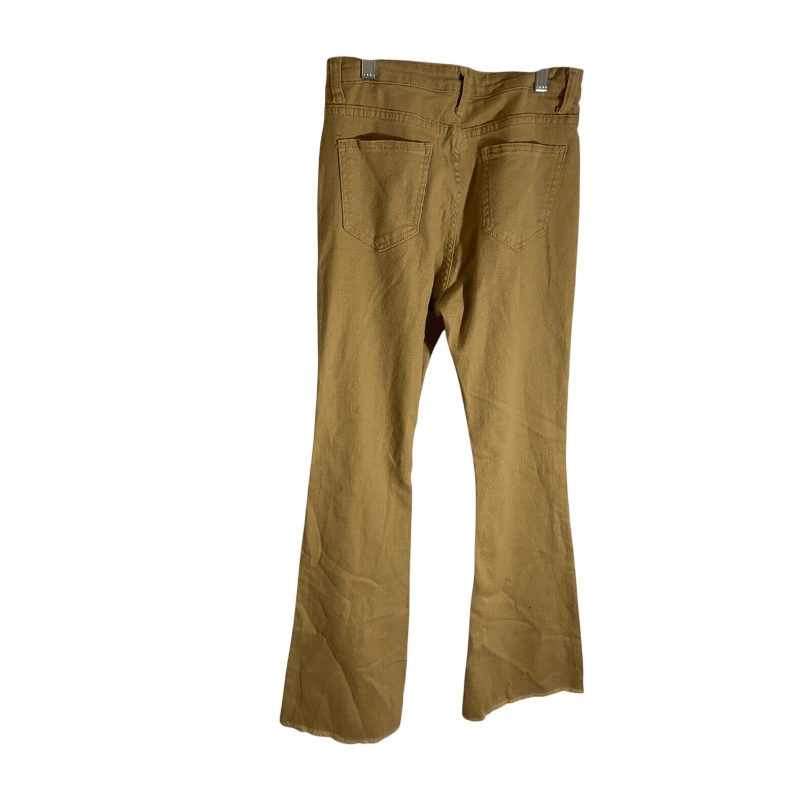 Women High Rise Geisha Jeans Flared Bootcut Tan Denim Caramel size S