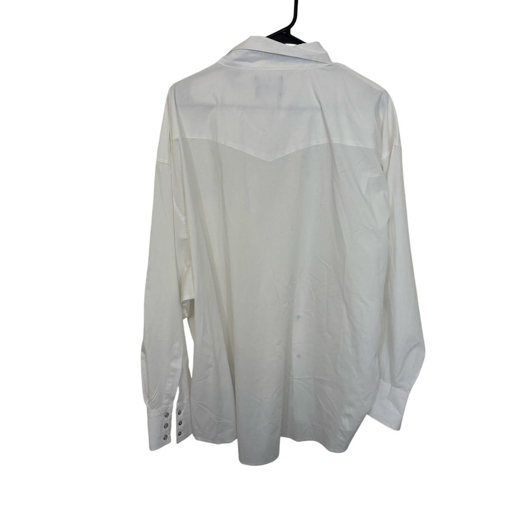 Wrangler Men's Broadcloth Western Snap Shirt Cattlemen Ranch Rodeo Equestrian 3X