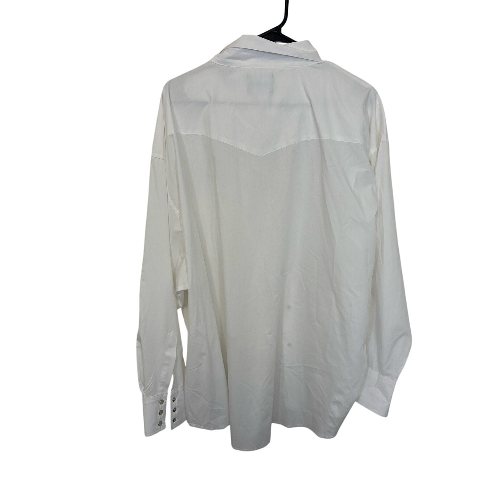 Wrangler Men's Broadcloth Western Snap Shirt Cattlemen Ranch Rodeo Equestrian 3X