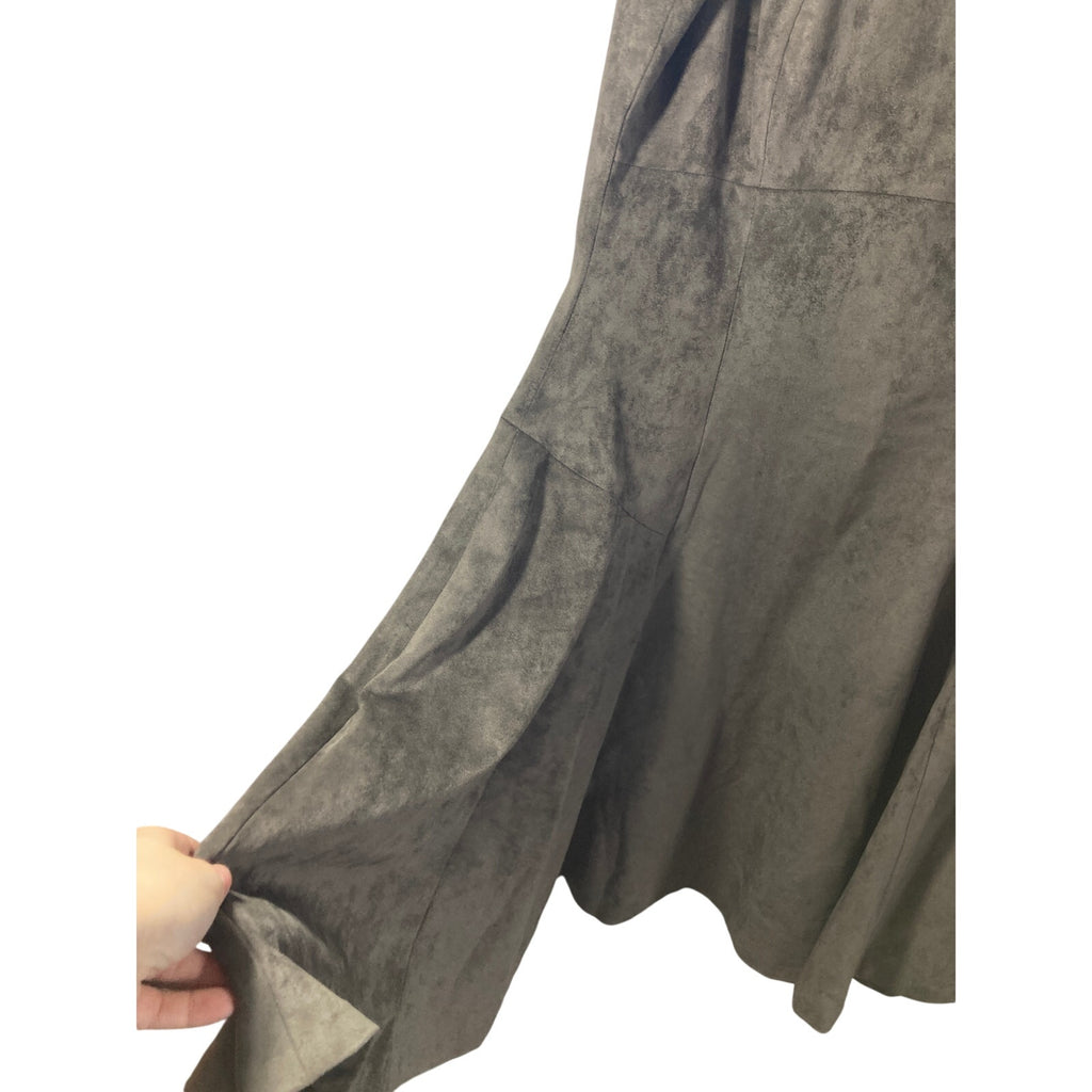 New Premise Faux Suede Heathered Taupe Fit and Flare Formal GNO Revenge Dress 8