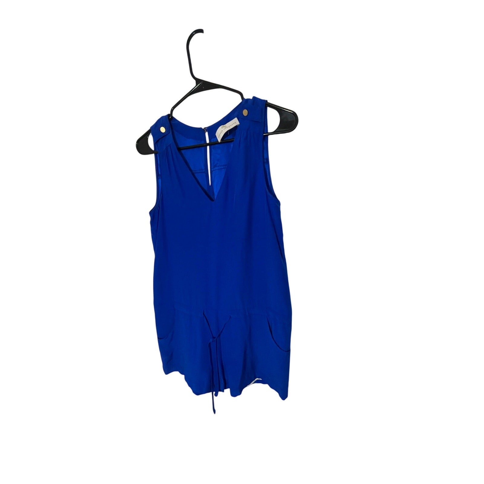 Amanda Uprichard Silk Royal Blue Preppy Cruise Vacation Bold Michaela Romper