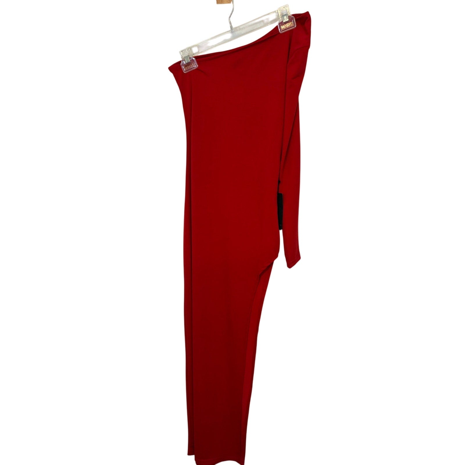 NWT Forever 21 Red Side Slit Body Con Dress Even Glam M Holiday Business Stretch