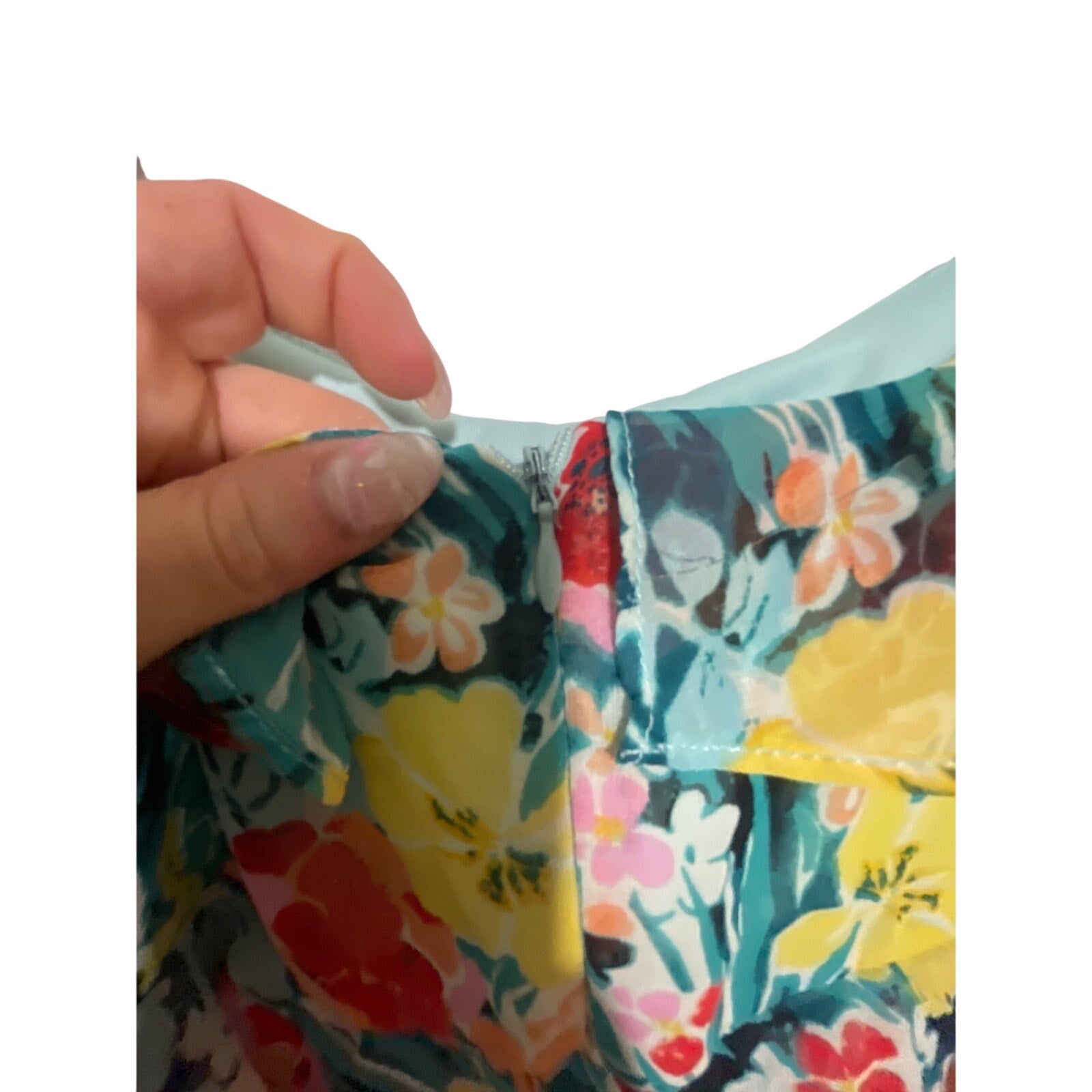 Lulu's Dainty Coquette Cottage Feel Alive Teal Green Floral Print Ruffled Dress