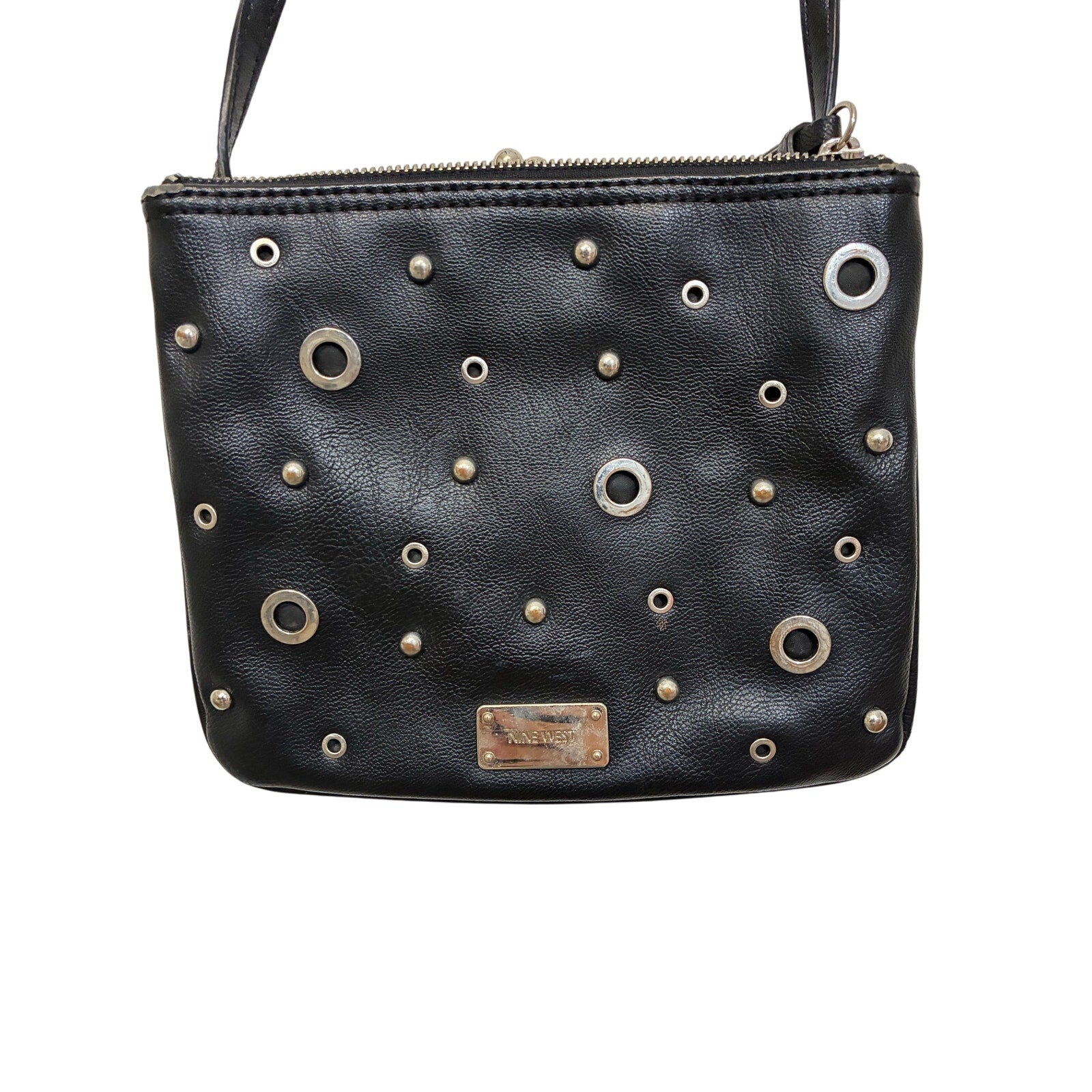 nine west studded bag crossbody edgy goth grunge y2k concert minimalist