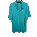Nike Golf UV Dri Fit Polo Shirt Men’s XXL Green Blue Perforated Polo Golf Sports