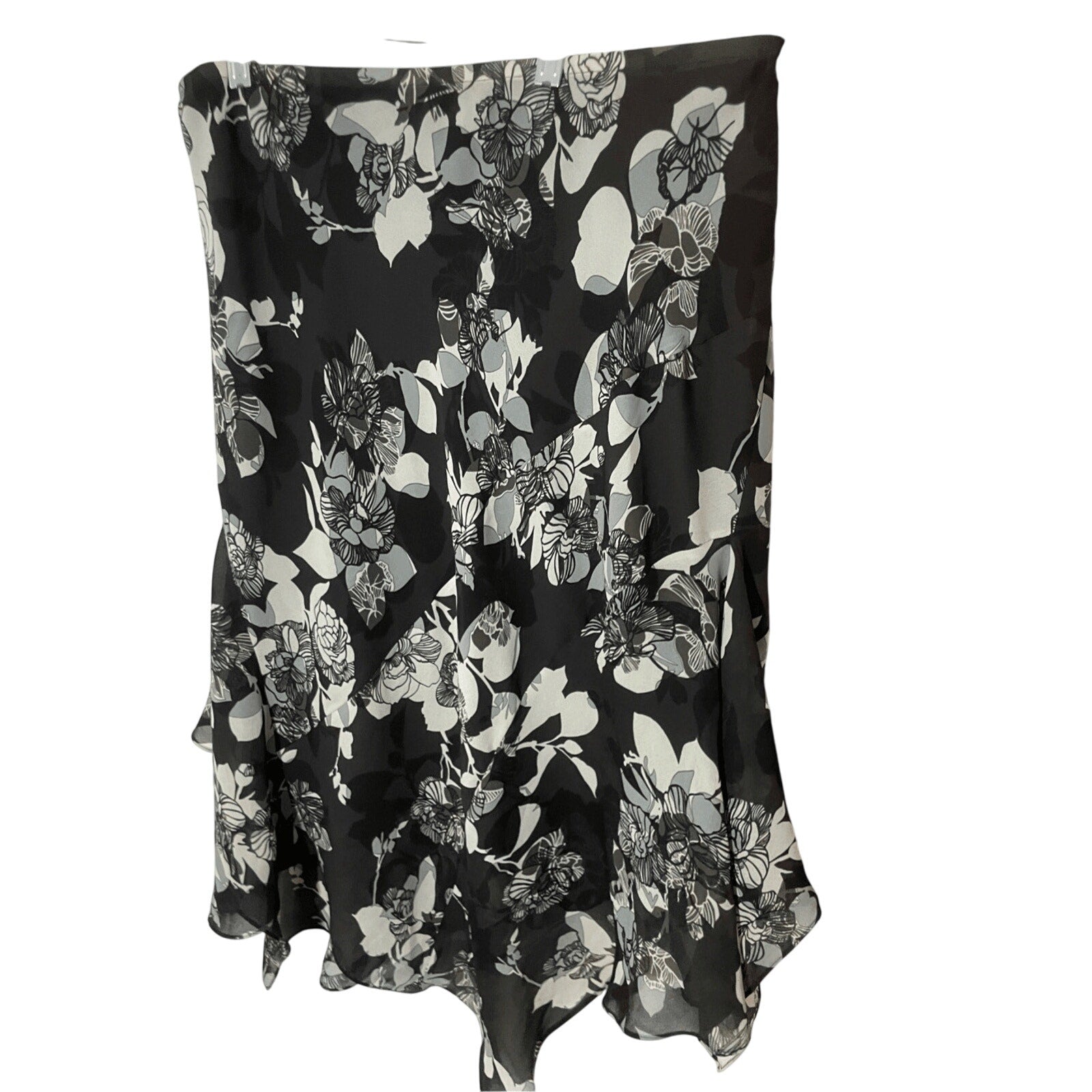 Lane Bryant 18/20 Floral Minimalist Midi Fairy Ruffle Western Bohemian Skirt