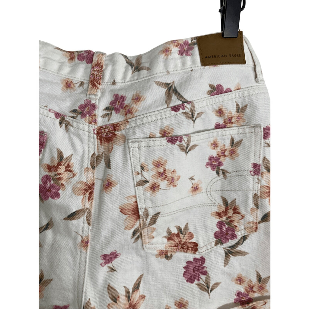 American Eagle Modest SZ 8 Mom Tumblr Floral Core Bloom Fairy Jeans