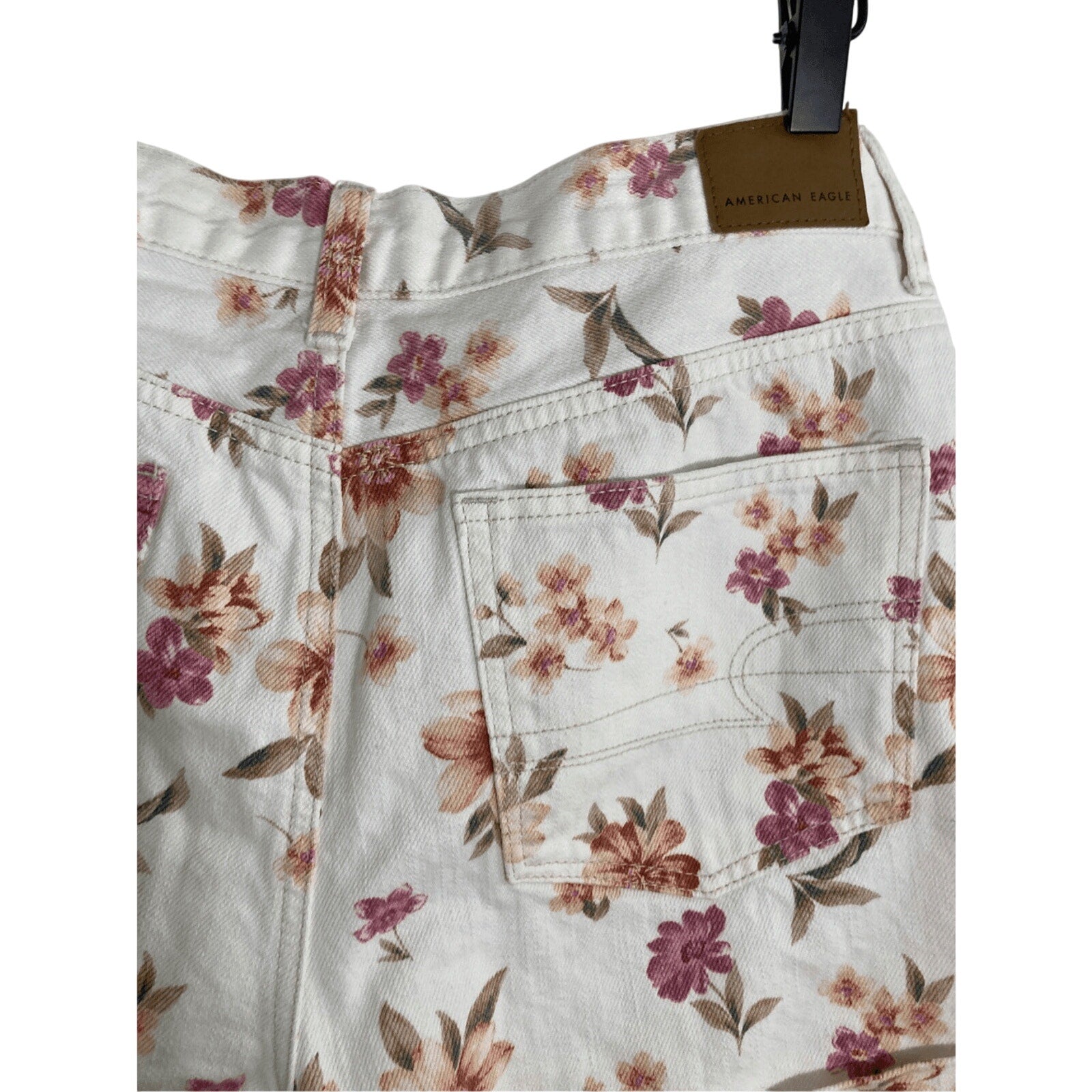 American Eagle Modest SZ 8 Mom Tumblr Floral Core Bloom Fairy Jeans